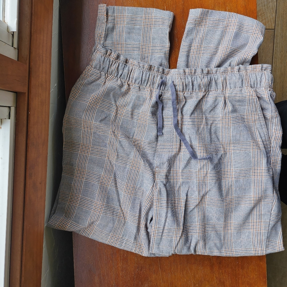 A&F Plaid Joggers